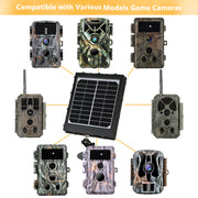 Panel Solar para Fototrampeo 3W 8000mAh 12V/9V/6V Fuente de alimentación Recargable IP66 Impermeable para todas las cámaras fototrampeo | BL8000