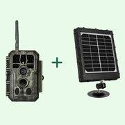 Paquete Cámara de Caza WiFi para Panel Solar Antenna con App Fototrampeo Conectarse a un Teléfono 32MP 1296P Impermeable con Visión Nocturna｜Detección de Acción A280W Verde