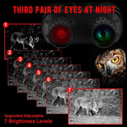 Prismaticos Vision Nocturna, Binoculares, Distancia de visión de 300m 4X Zoom Digital, Prismáticos de Infrarrojos, con Función para Tomar Fotos y Videos